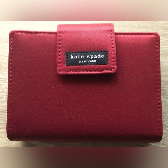 kate spade Accessories - Kate Spade New York Elyce pocket organizer pink satin black leather. NIB